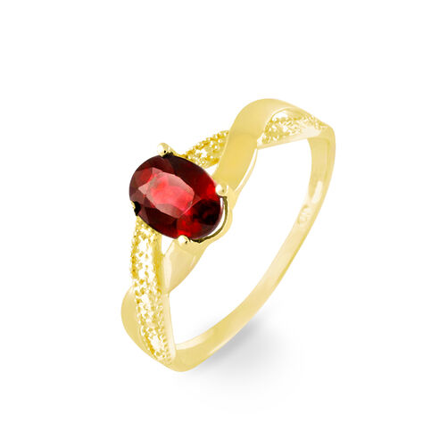 Bague Candice Or Jaune Grenat - Bagues solitaires Femme | Histoire d’Or