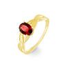Bague Candice Or Jaune Grenat