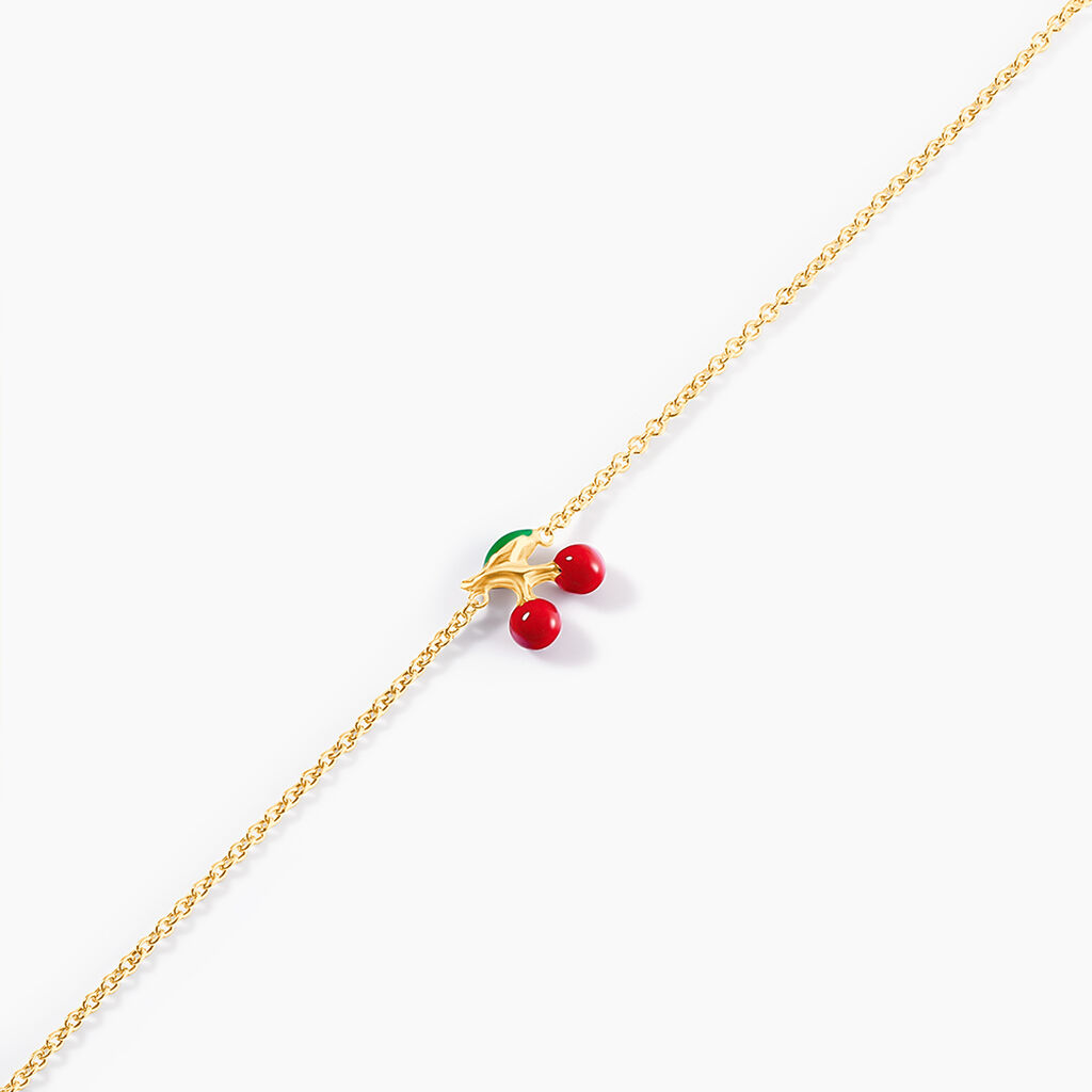 Bracelet Cherry Cerise Or Jaune - Bracelets Enfant | Histoire d&rsquo;Or