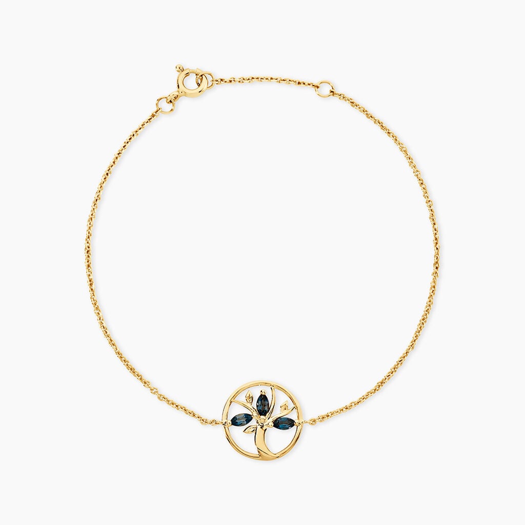 Bracelet Baylee Argent Dor&eacute; A L'Or 750/1000 Topaze - Bracelets Femme | Histoire d&rsquo;Or