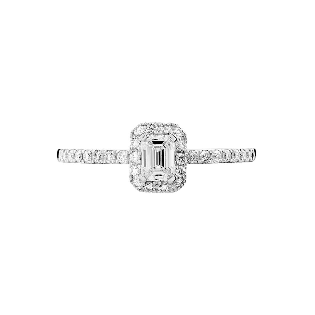 Bague Solitaire Meylia Or Blanc Diamant - Bagues solitaires Femme | Histoire d’Or