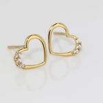 Boucles D'oreilles Puces Camomille Or Jaune Oxyde De Zirconium - Clous d'oreilles Enfant | Histoire d&rsquo;Or