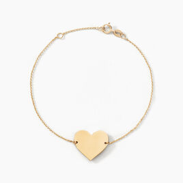 Bracelet Coeur Gravable Or Jaune - Bracelets Coeur Femme | Histoire d’Or