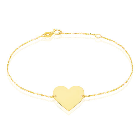 Bracelet Coeur Gravable Or Jaune - Bracelets Coeur Femme | Histoire d’Or