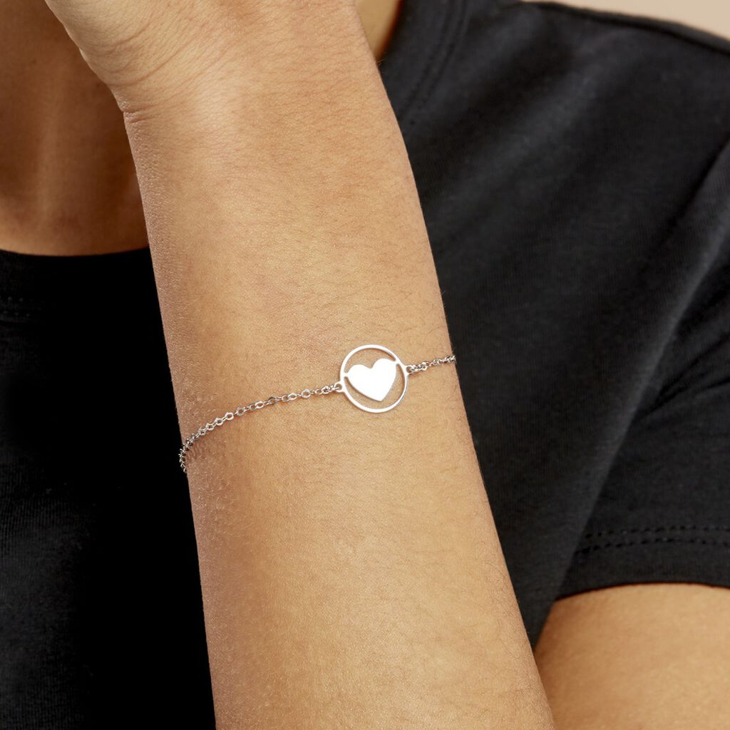 Bracelet Lova Argent Blanc - Bracelets Coeur Femme | Histoire d’Or