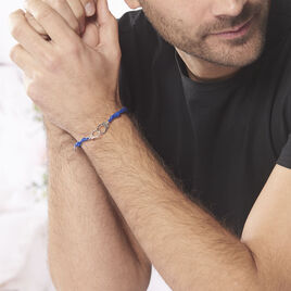 Bracelet Kim Argent Blanc - Bracelets cordon Homme | Histoire d’Or