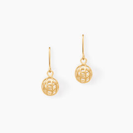 Boucles D'oreilles Pendantes Fidelia Boules Or Jaune - Boucles d'oreilles pendantes Femme | Histoire d’Or