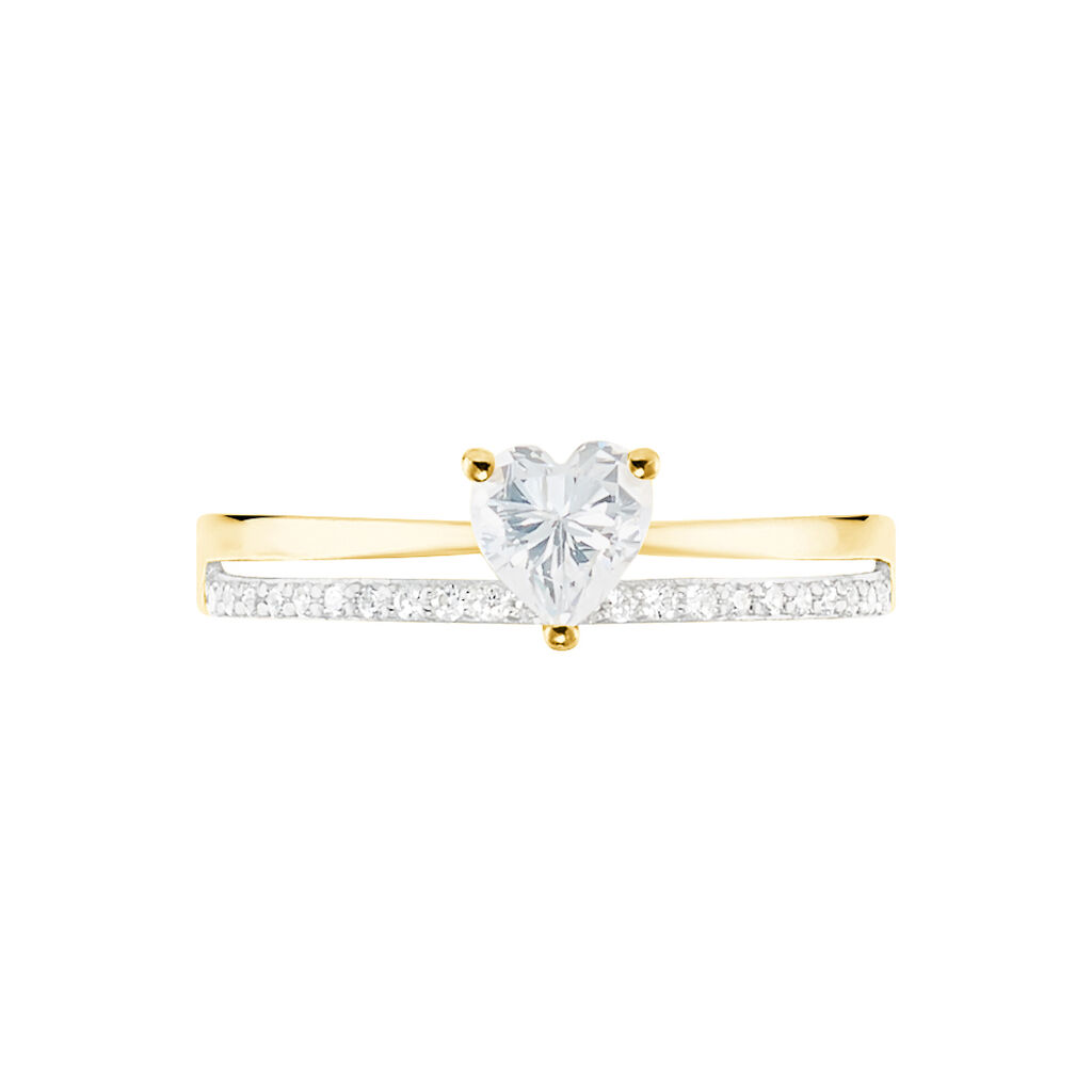 Bague Serafine Or Jaune Oxyde De Zirconium - Bagues solitaires Femme | Histoire d’Or