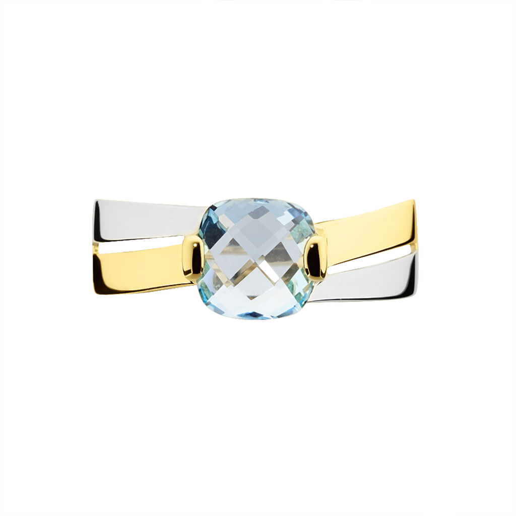 Bague Suzana Or Bicolore Topaze - Bagues solitaires Femme | Histoire d’Or