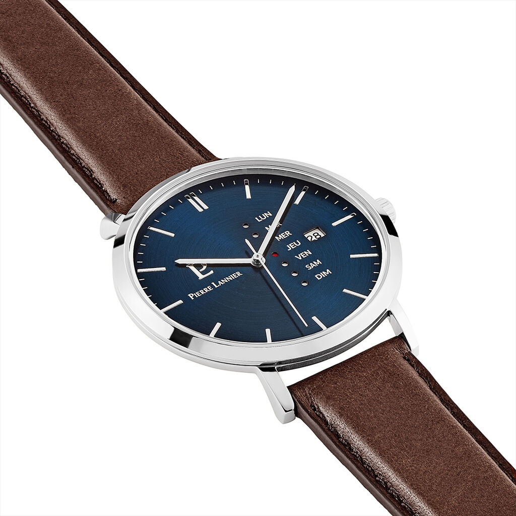 Montre Pierre Lannier Data Bleu - Id&eacute;es cadeaux Homme | Histoire d&rsquo;Or