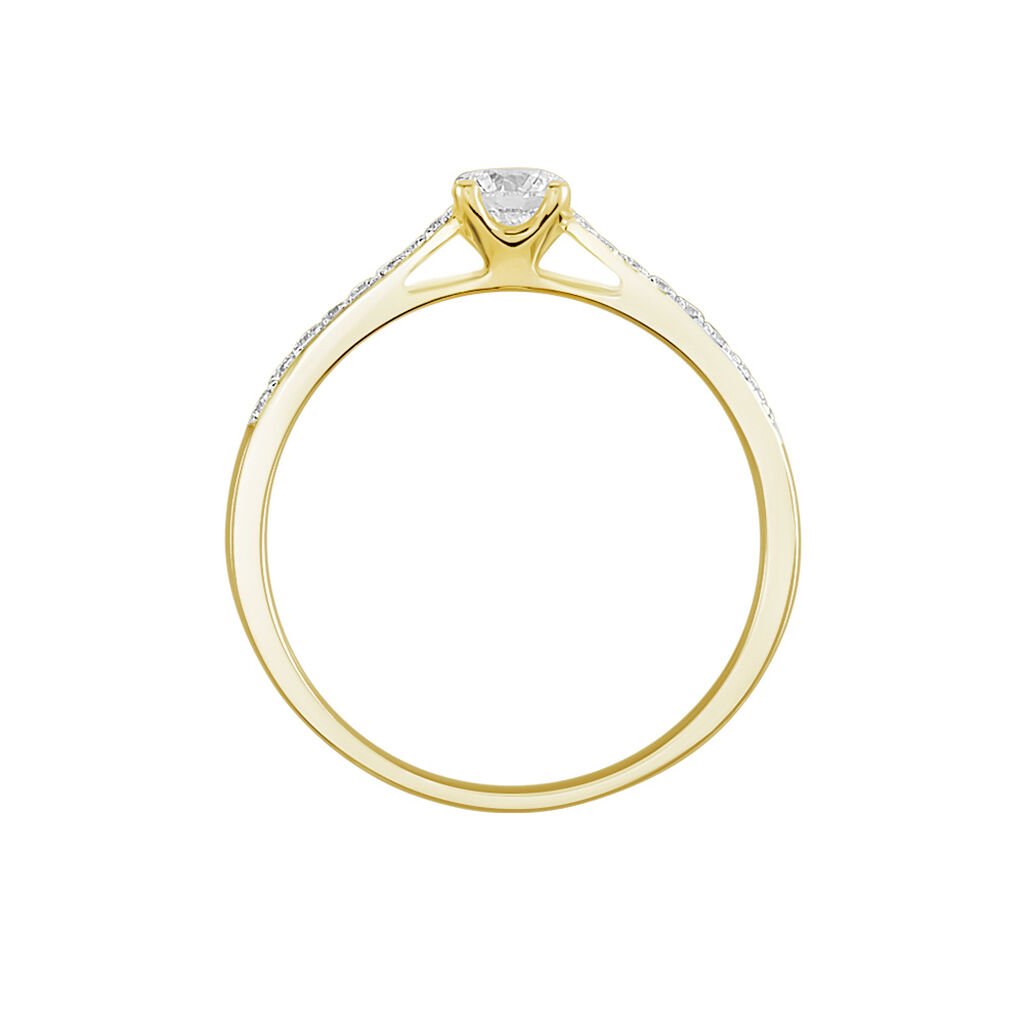 Bague Solitaire Hemera Or Jaune Diamant Synthetique - Bagues solitaires Femme | Histoire d&rsquo;Or