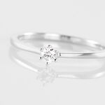 Bague Solitaire Athena Or Blanc Diamant - Bagues solitaires Femme | Histoire d&rsquo;Or
