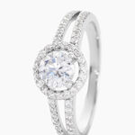 Bague Solitaire Titemae Argent Blanc Oxyde De Zirconium - Bagues solitaires Femme | Histoire d&rsquo;Or
