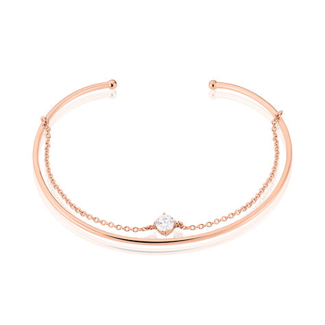 Bracelet Jonc Ruth Argent Rose Oxyde De Zirconium - Bracelets fantaisie Femme | Histoire d’Or