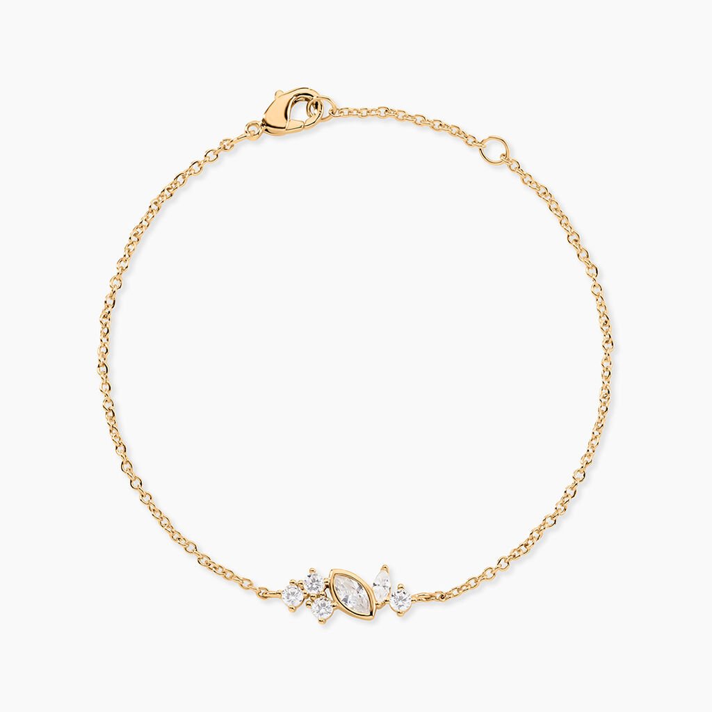 Bracelet Aurena Plaque Or Jaune Oxyde De Zirconium - Bracelets Femme | Histoire d’Or