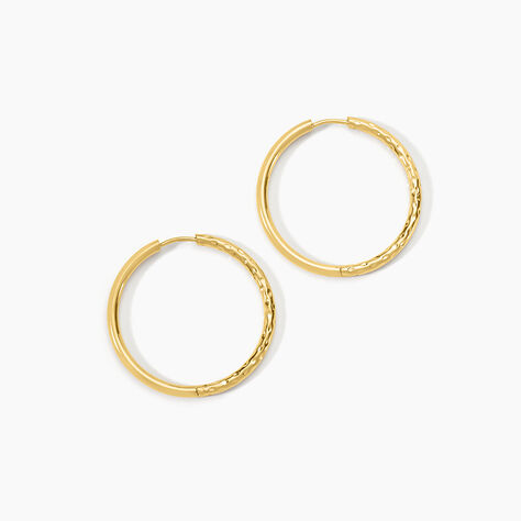 Cr&eacute;oles Loanne Acier Dor&eacute; - Boucles d'oreilles cr&eacute;oles Femme | Histoire d&rsquo;Or