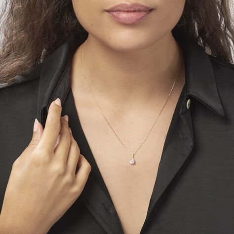 Collier Goutte Or Jaune Oxyde De Zirconium - Colliers Femme | Histoire d’Or