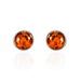 Boucles D'oreilles Puces Argent Blanc Majdeline Ambre - Boucles d'oreilles fantaisie Femme | Histoire d’Or