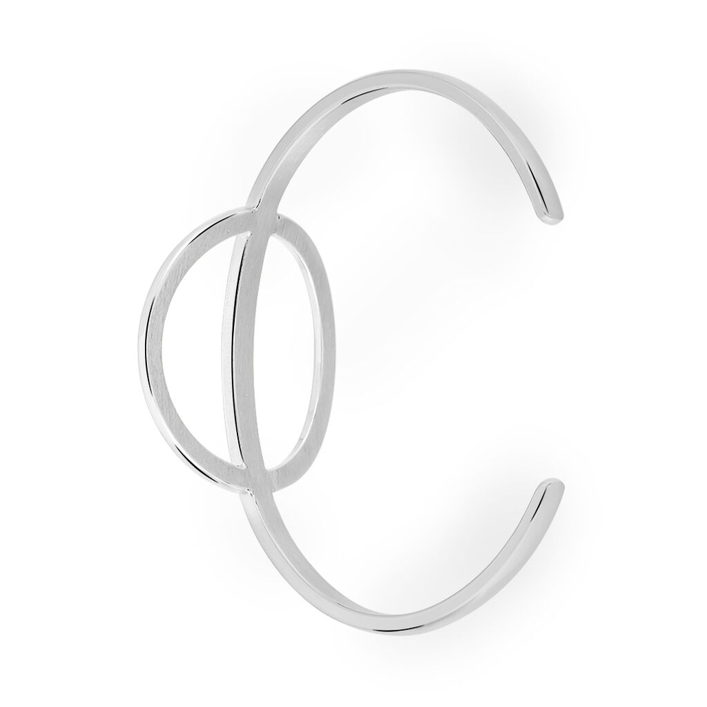 Bracelet Jonc Timie Acier Blanc - Bracelets fantaisie Femme | Histoire d’Or