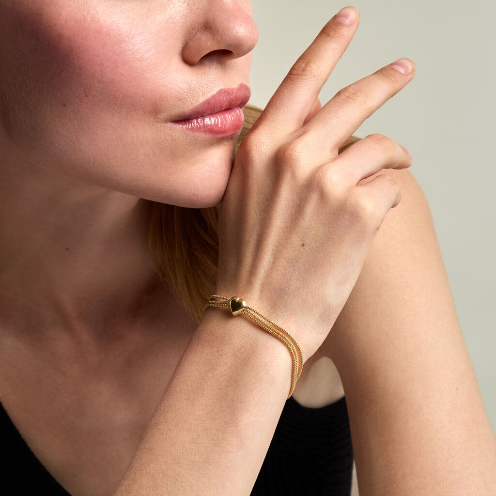 Bracelet Johana Argent Dor&eacute; A L'Or 750/1000 - F&ecirc;te des m&egrave;res Femme | Histoire d&rsquo;Or