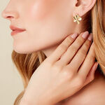 Boucles D'oreilles Puces Rahima Acier Jaune - Boucles d'oreilles fantaisie Femme | Histoire d&rsquo;Or