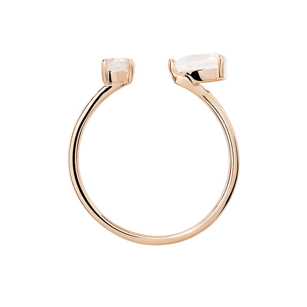Bague Belen Or Rose Topaze Et Quartz - Bagues avec pierre Femme | Histoire d’Or