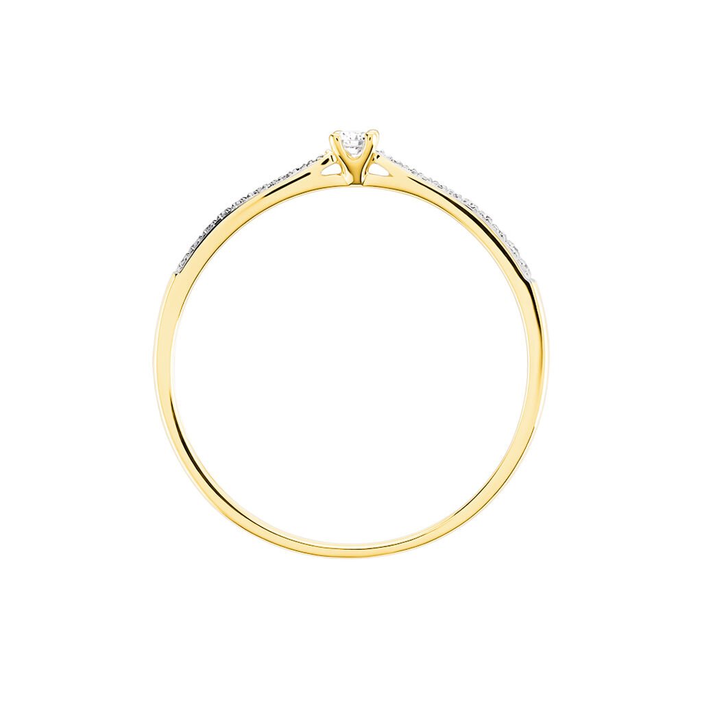 Bague Solitaire Hemera Or Jaune Diamant - Bagues solitaires Femme | Histoire d&rsquo;Or