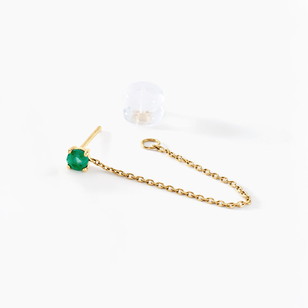 Boucles D'oreilles Pendantes Esmerald Rendez-vous Or Jaune Emeraude - Boucles d'oreilles pendantes Femme | Histoire d’Or