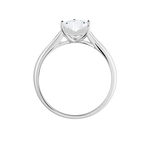 Bague Solitaire Geranium Argent Blanc Oxyde De Zirconium - Bagues solitaires Femme | Histoire d&rsquo;Or