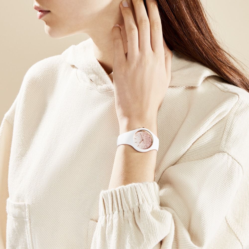 Montre Ice-Watch | ICE glitter noire or rose - moyenne