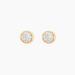 Boucles D'oreilles Puces Edmee Cercle 0 Or Jaune Strass - Clous d'oreilles Femme | Histoire d’Or