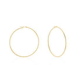Créoles Anusha Plaqué Or Jaune - Boucles d'oreilles créoles Femme | Histoire d’Or