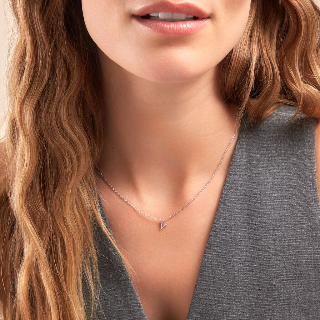 Collier Neruda Argent Blanc Oxyde De Zirconium - Colliers fantaisie Femme | Histoire d’Or
