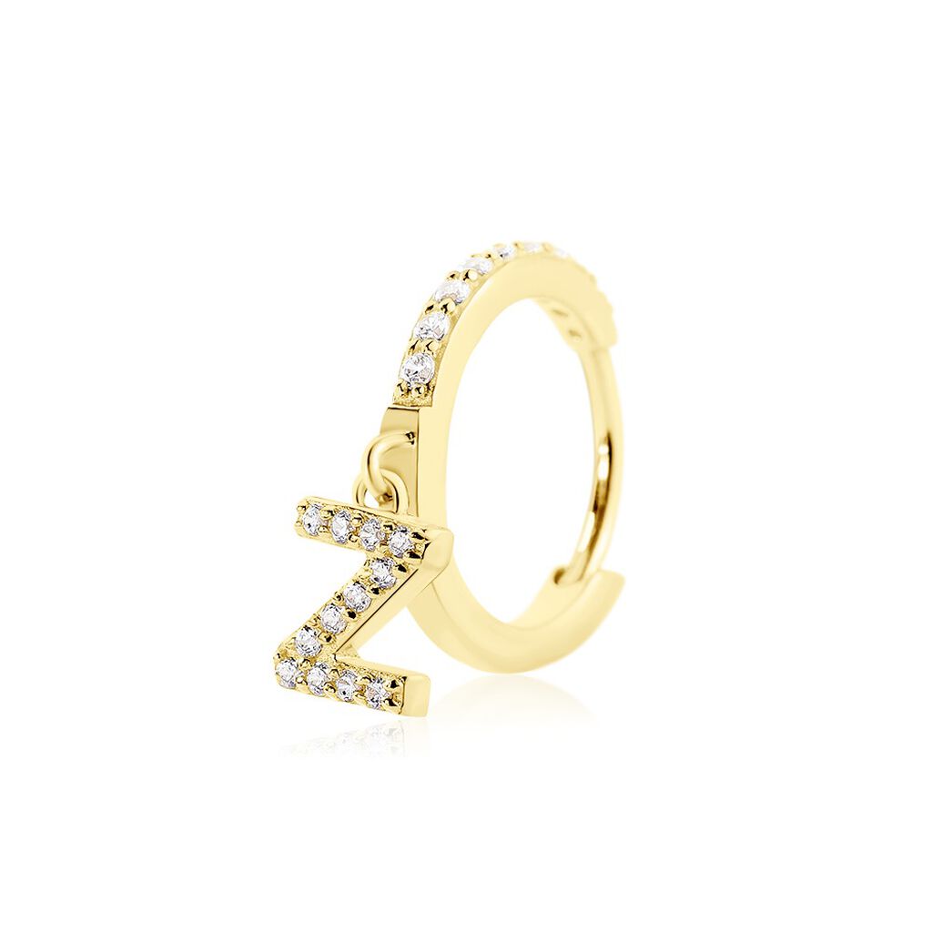 Cr&eacute;ole Unitaire L&eacute;ria Or Jaune Oxydes De Zirconium - Boucles d'oreilles cr&eacute;oles Femme | Histoire d&rsquo;Or