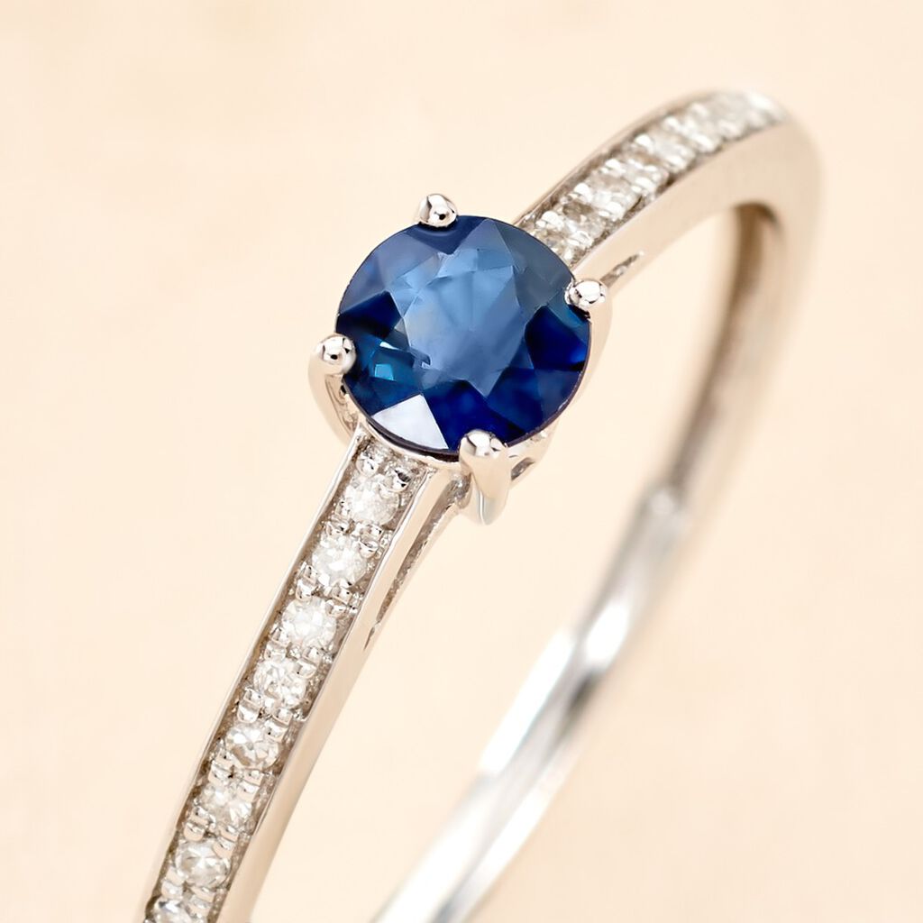 Bague Hardy Or Blanc Saphir Diamant - Bagues solitaires Femme | Histoire d&rsquo;Or