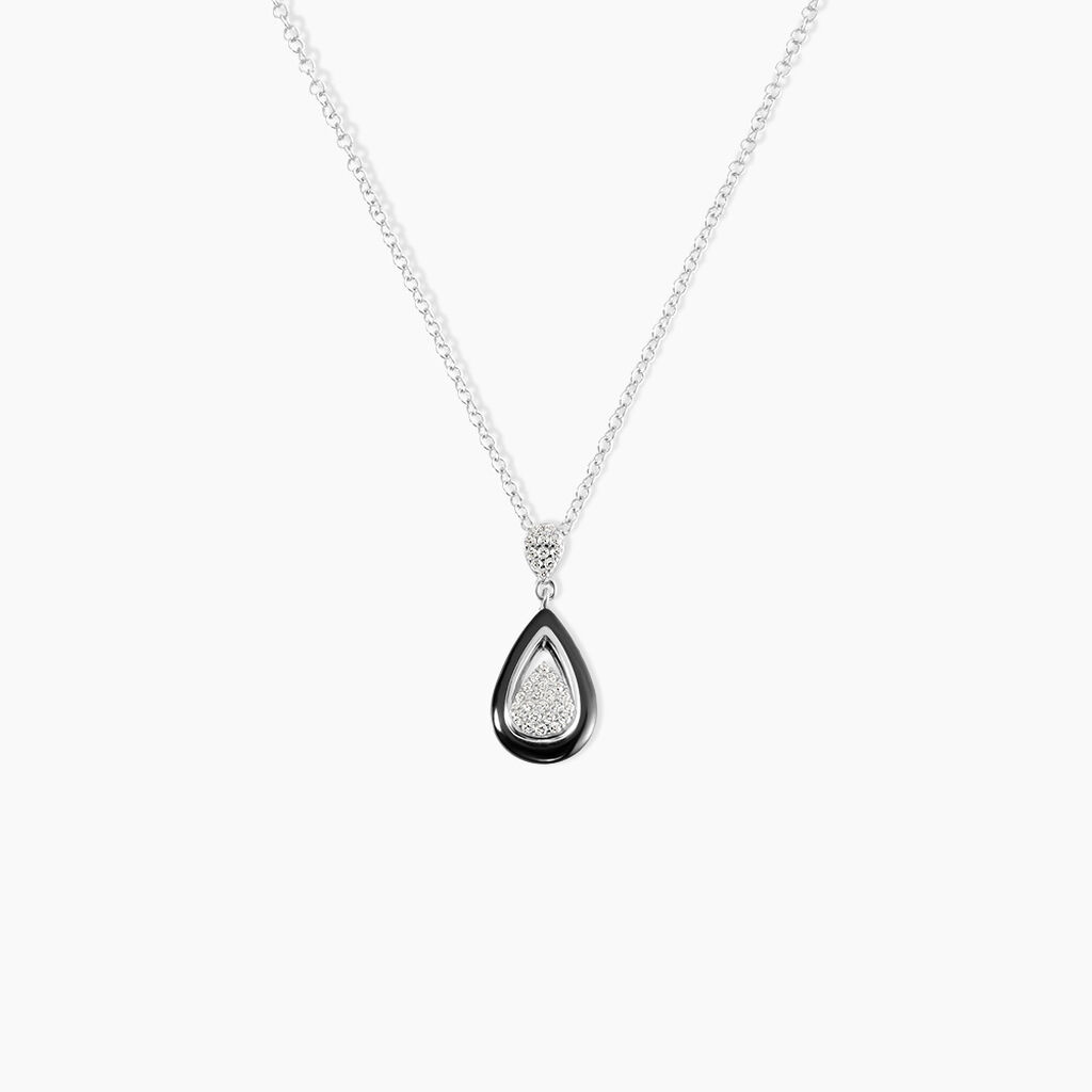 Collier Marina Cera Argent Blanc C&eacute;ramique Et Oxyde De Zirconium - Colliers Femme | Histoire d&rsquo;Or