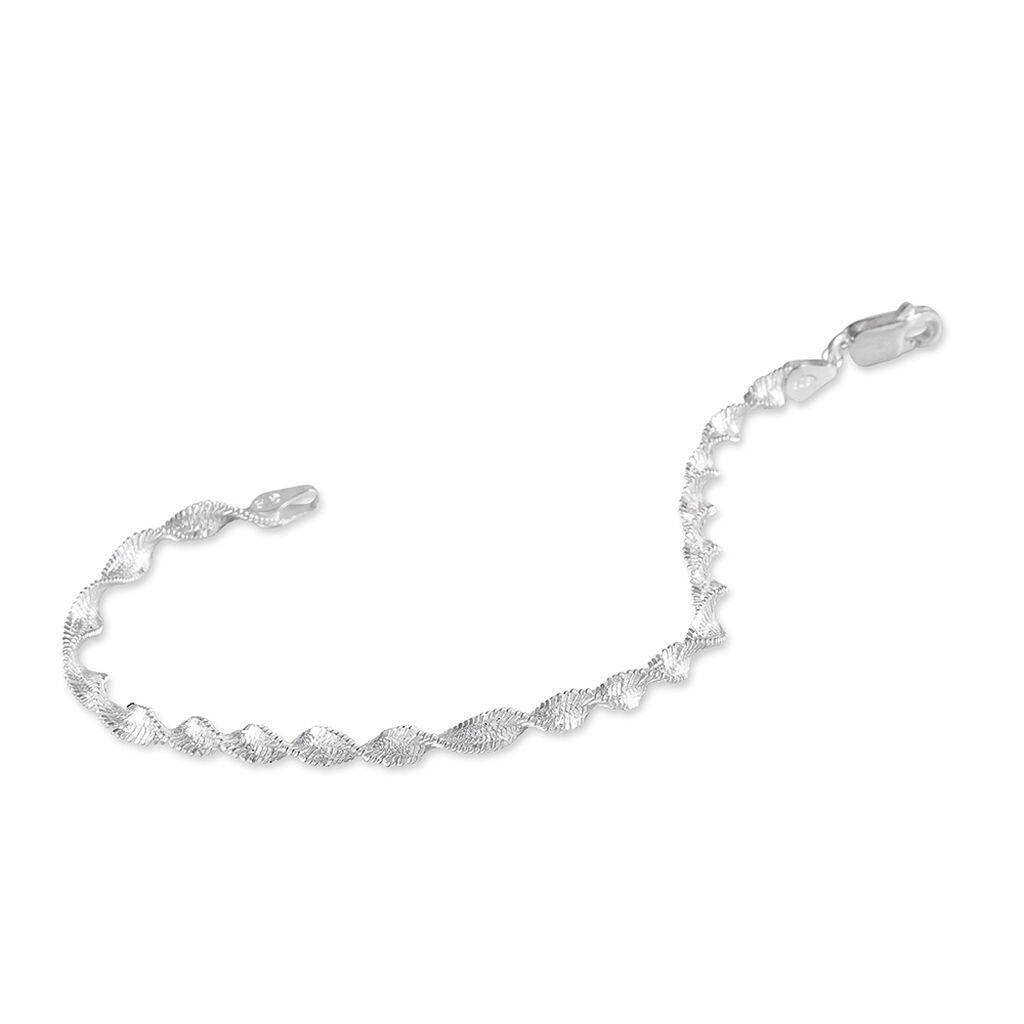 Bracelet Ciana Torsade Diamante Argent Blanc - Bracelets chaîne Femme | Histoire d’Or
