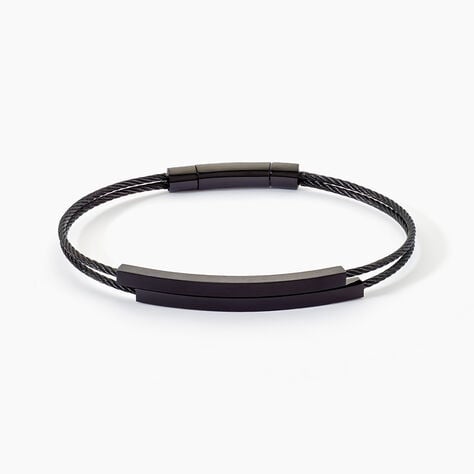 Bracelet Jonc Jakob Acier Noir Sans Pierre -  Homme | Histoire d’Or