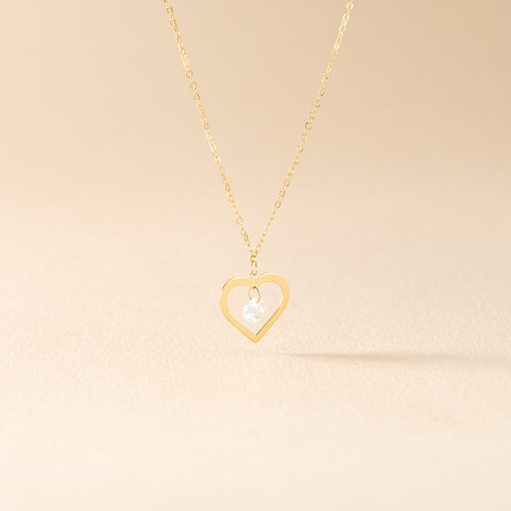 Collier Or Jaune Maximiliane Oxyde De Zirconium - Colliers Femme | Histoire d’Or