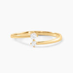 Bague Eugenio Or Jaune Diamant Synth&eacute;tique - Bagues solitaires Femme | Histoire d&rsquo;Or