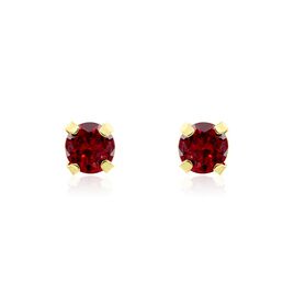 Boucles D'oreilles Puces Or Jaune Oxyde De Zirconium - Clous d'oreilles Femme | Histoire d’Or