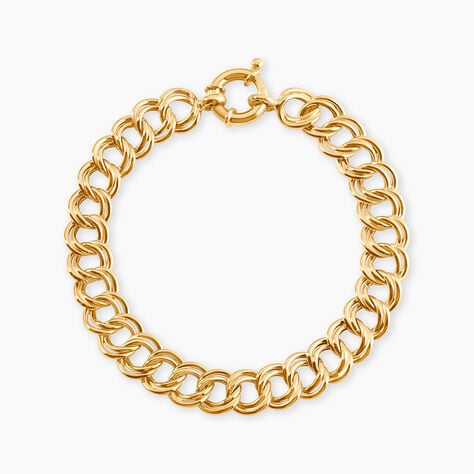 Bracelet Maille Jocky Or Jaune - Bracelets cha&icirc;ne Femme | Histoire d&rsquo;Or