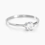 Bague Solitaire Lydia Argent Blanc Oxyde De Zirconium - Bagues solitaires Femme | Histoire d&rsquo;Or