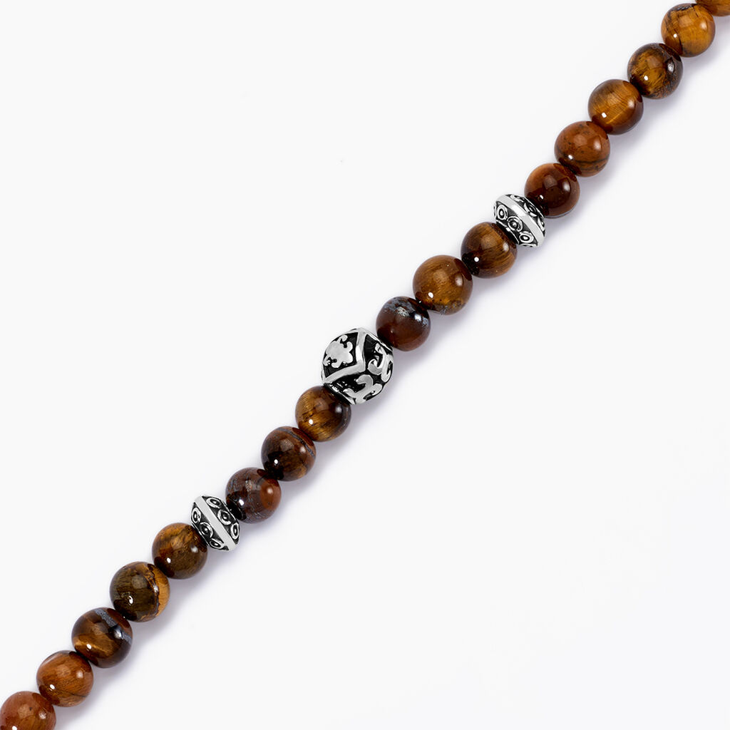 Bracelet Labhras Acier Blanc - Bracelets Homme | Histoire d’Or