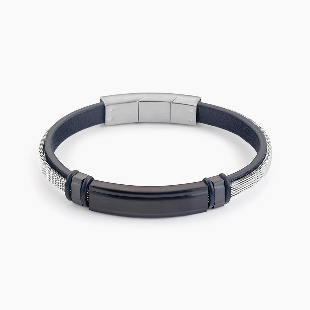 Bracelet Cuir De Vache Noir - Bracelets Cuir Homme | Histoire d&rsquo;Or