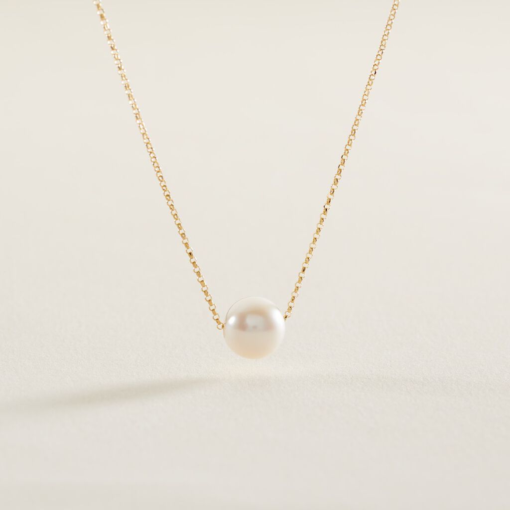 Collier Or Jaune Bibimo Perle De Culture - Colliers Femme | Histoire d’Or