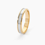 Alliance Hevan Ruban Or Bicolore - Alliances Unisex | Histoire d&rsquo;Or