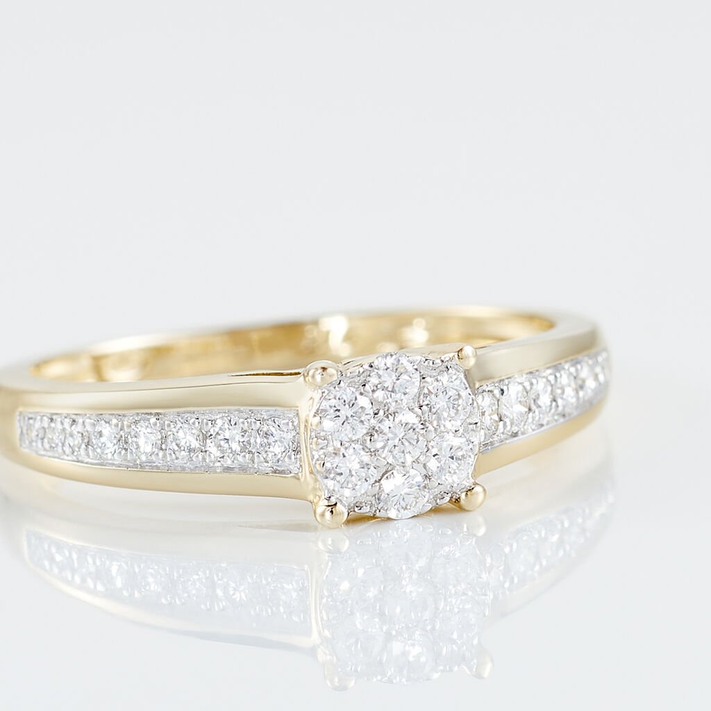 Bague Or Jaune Multi Pierres Diamants - Bagues avec pierre Femme | Histoire d’Or