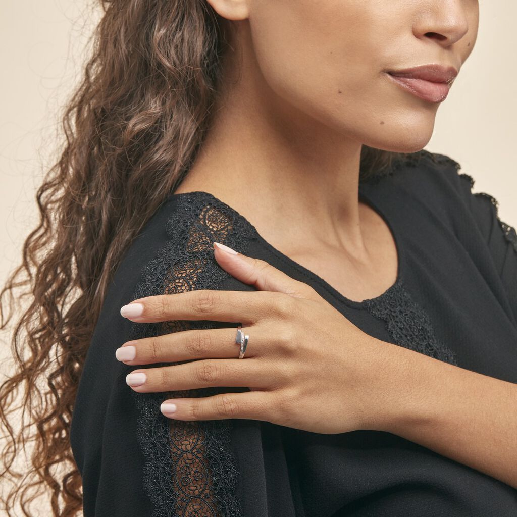 Bague Ainhoa Or Blanc Diamant - Bagues avec pierre Femme | Histoire d’Or