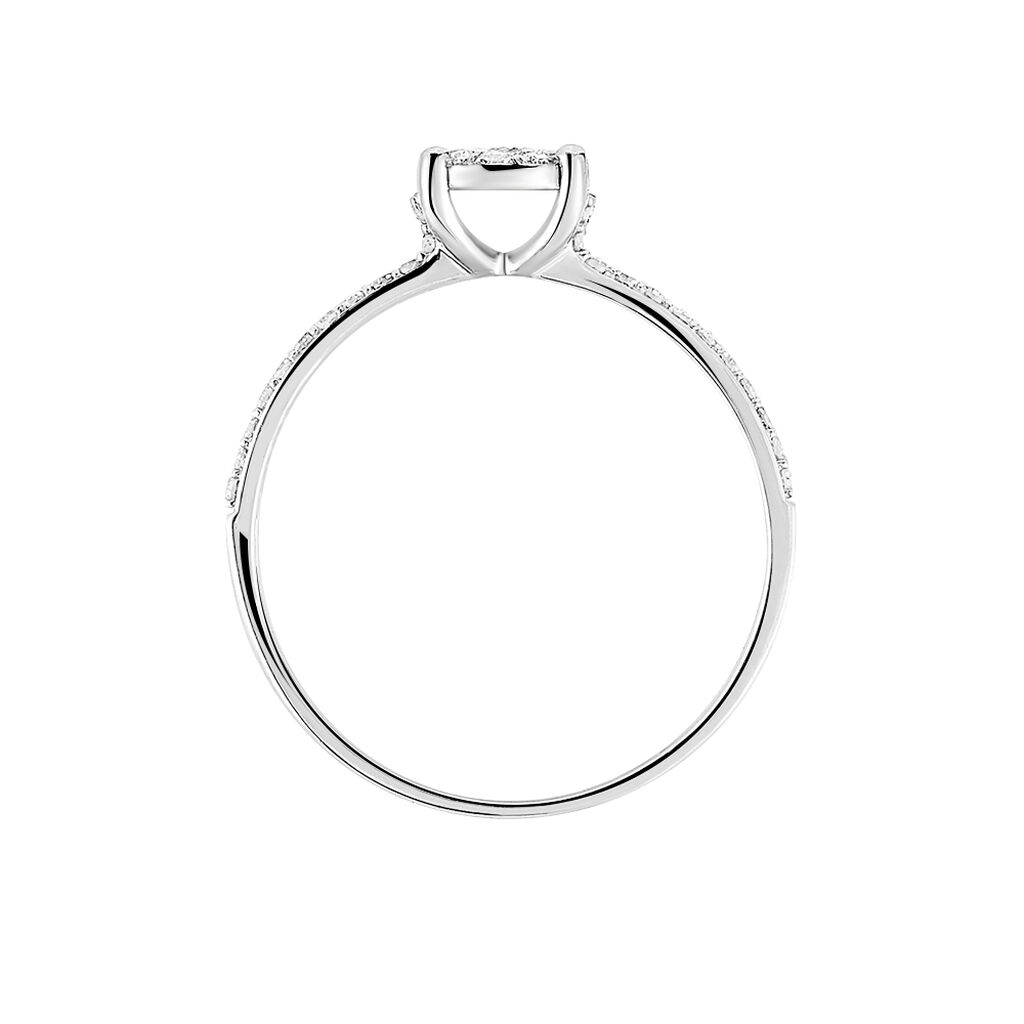 Bague Frika Or Blanc Diamant - Bagues avec pierre Femme | Histoire d’Or